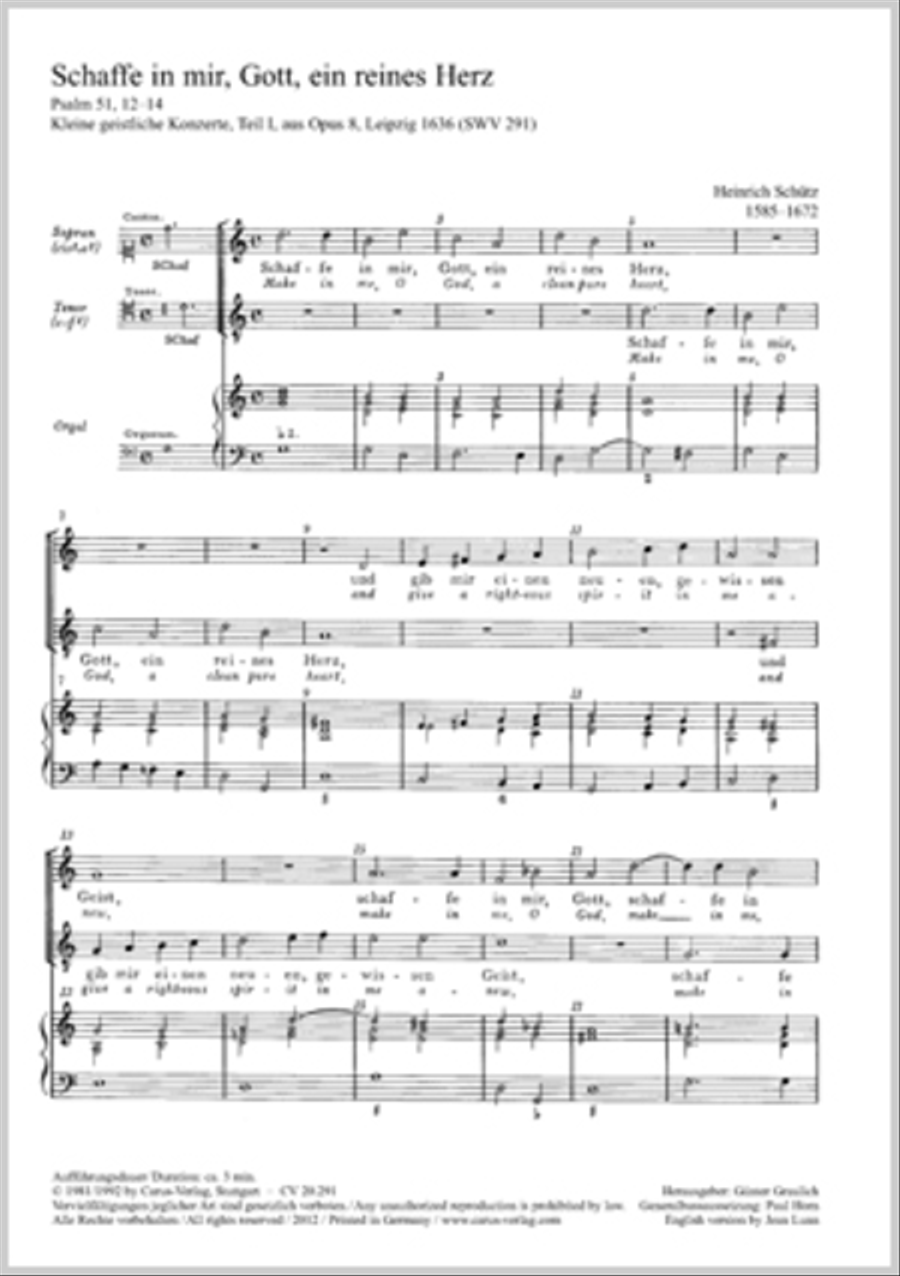 Make in me, o God a clean pure heart Voice scores gallery preview page 1