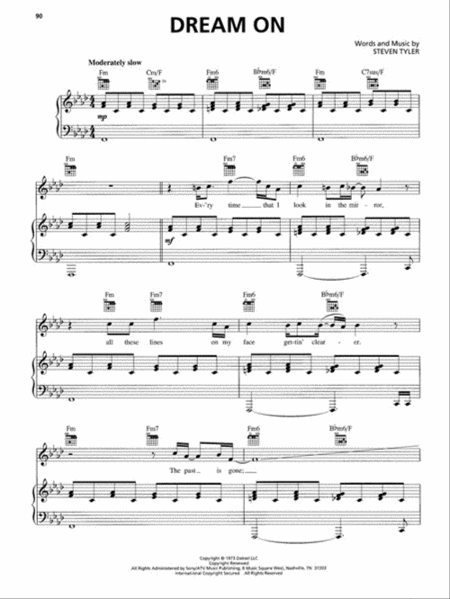 VH1's 100 Greatest Songs of Rock & Roll Piano, Vocal, Guitar scores gallery preview page 4