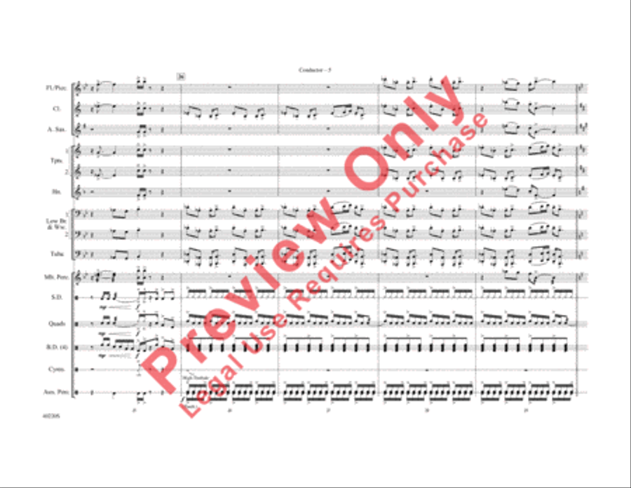 Fire Fire Marching Band scores gallery preview page 6