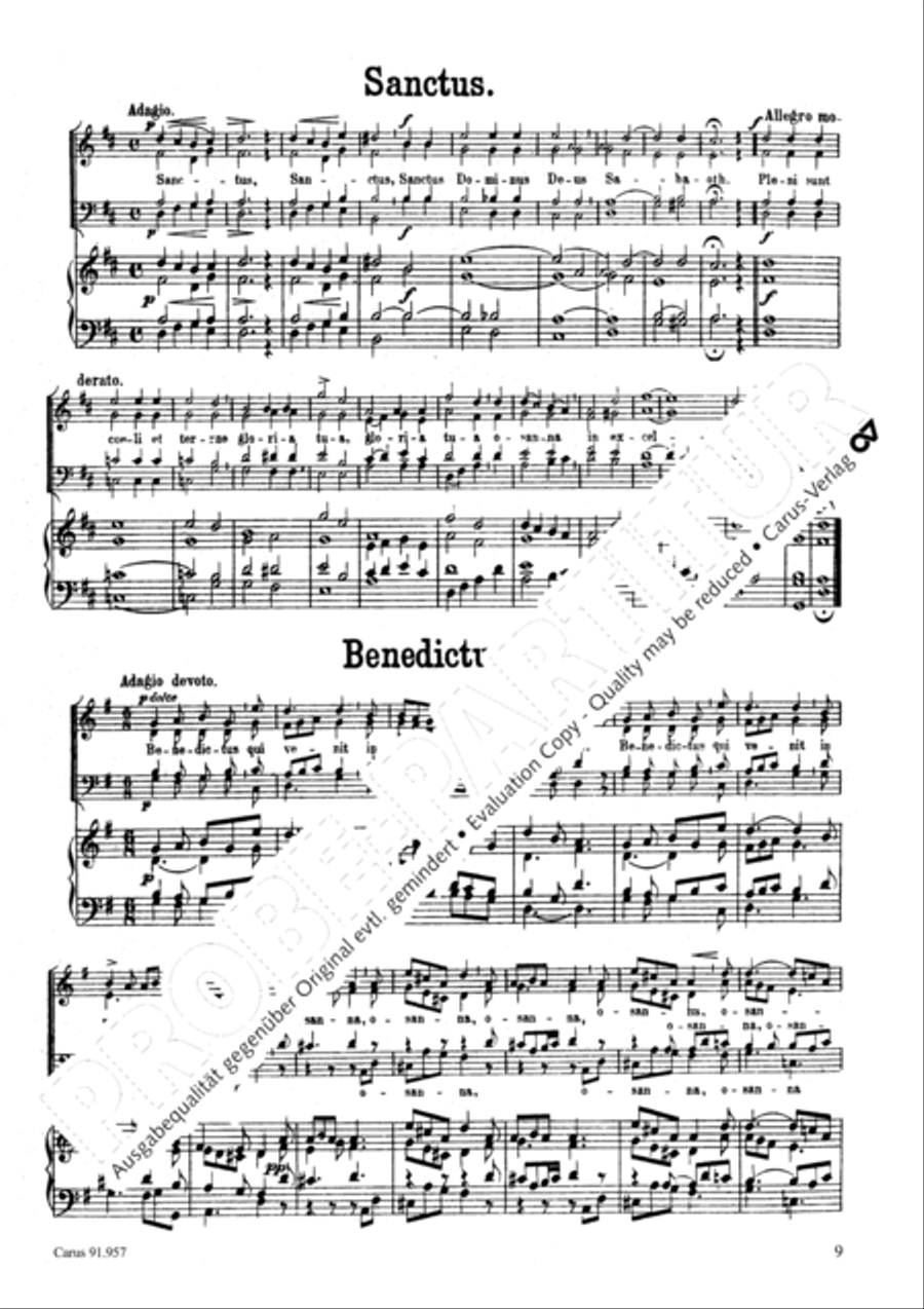 Missa Sancta Cacilia 4-Part scores gallery preview page 10