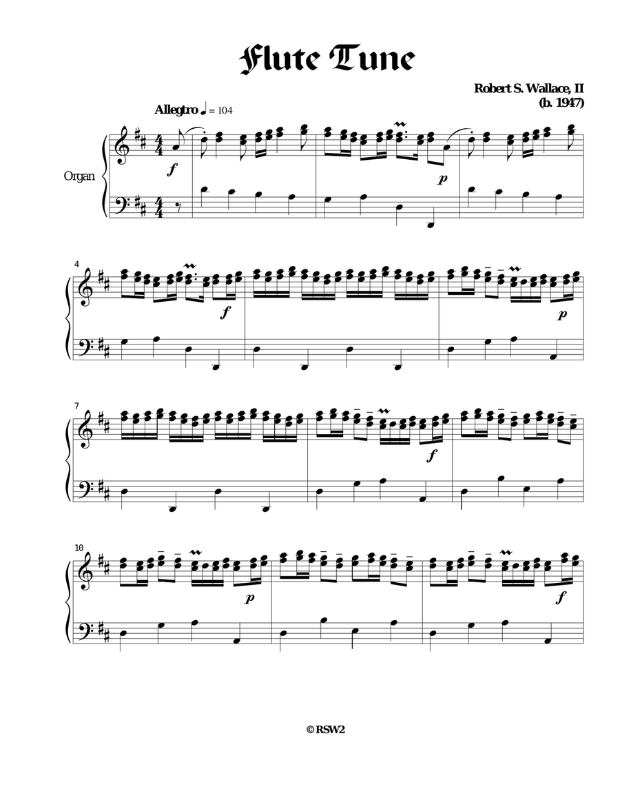 Flute Tune Flute scores gallery preview page 1