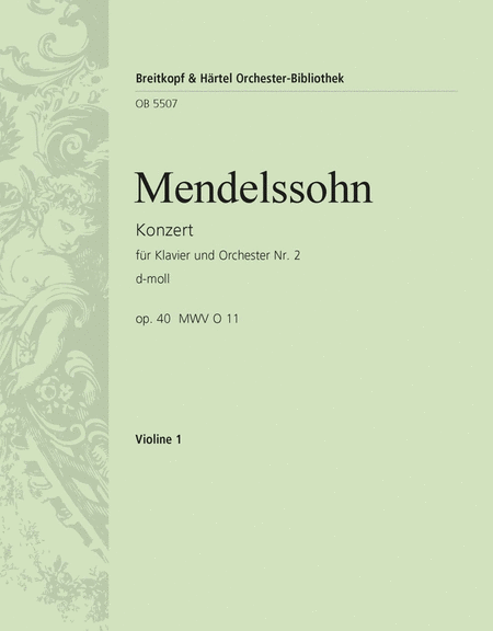 Piano Concerto No. 2 in D minor Op. 40 MWV O 11