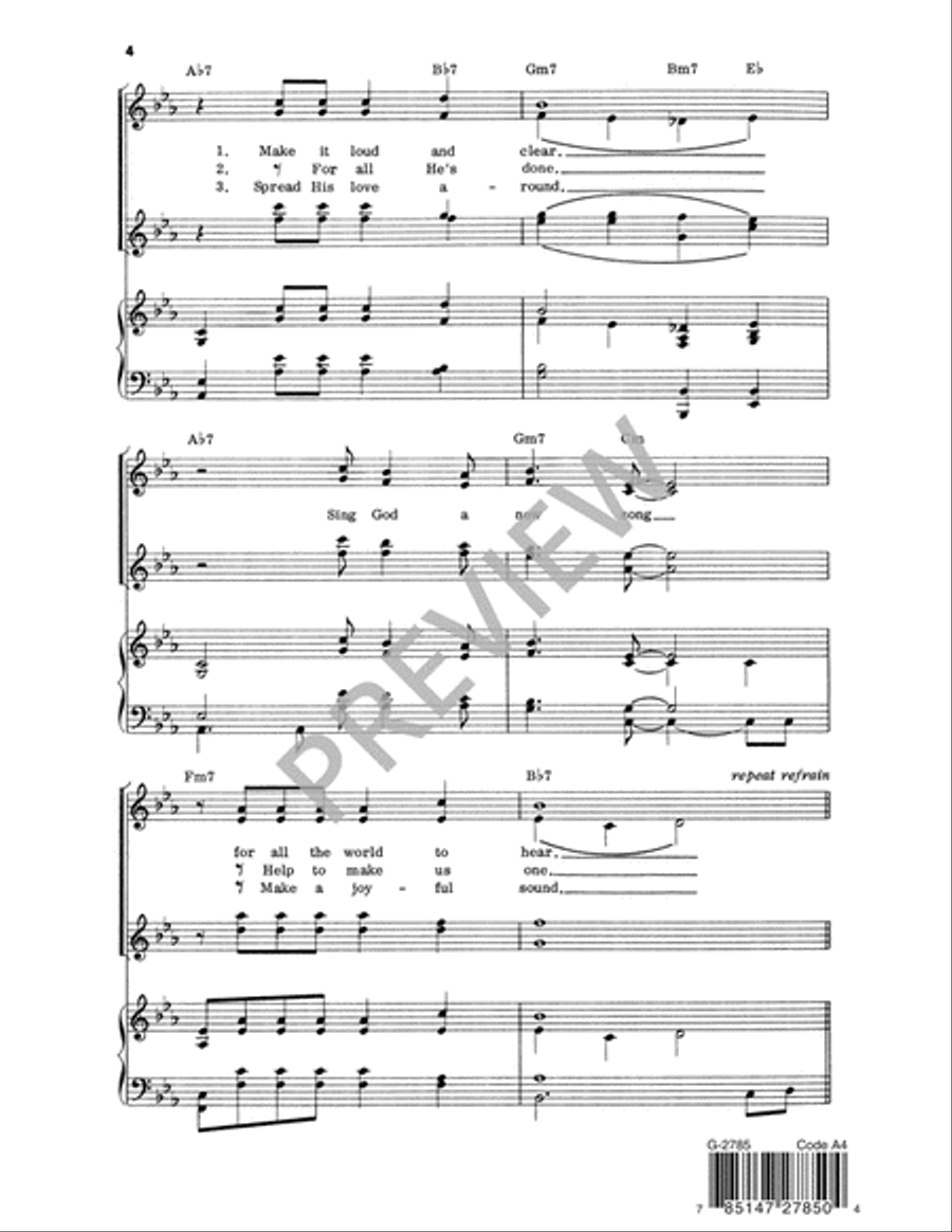 A New Song A New Song 4-Part scores gallery preview page 5