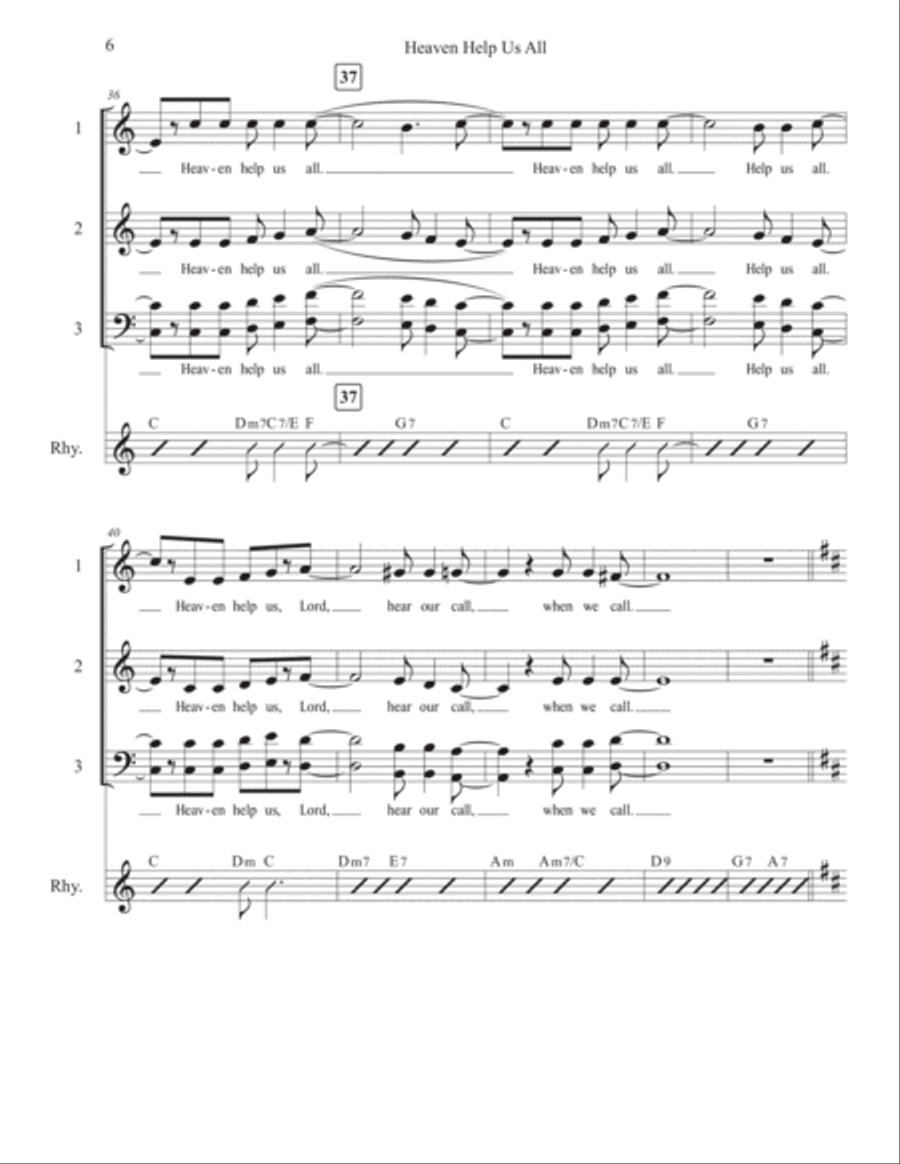 Heaven Help Us All 3-Part scores gallery preview page 6