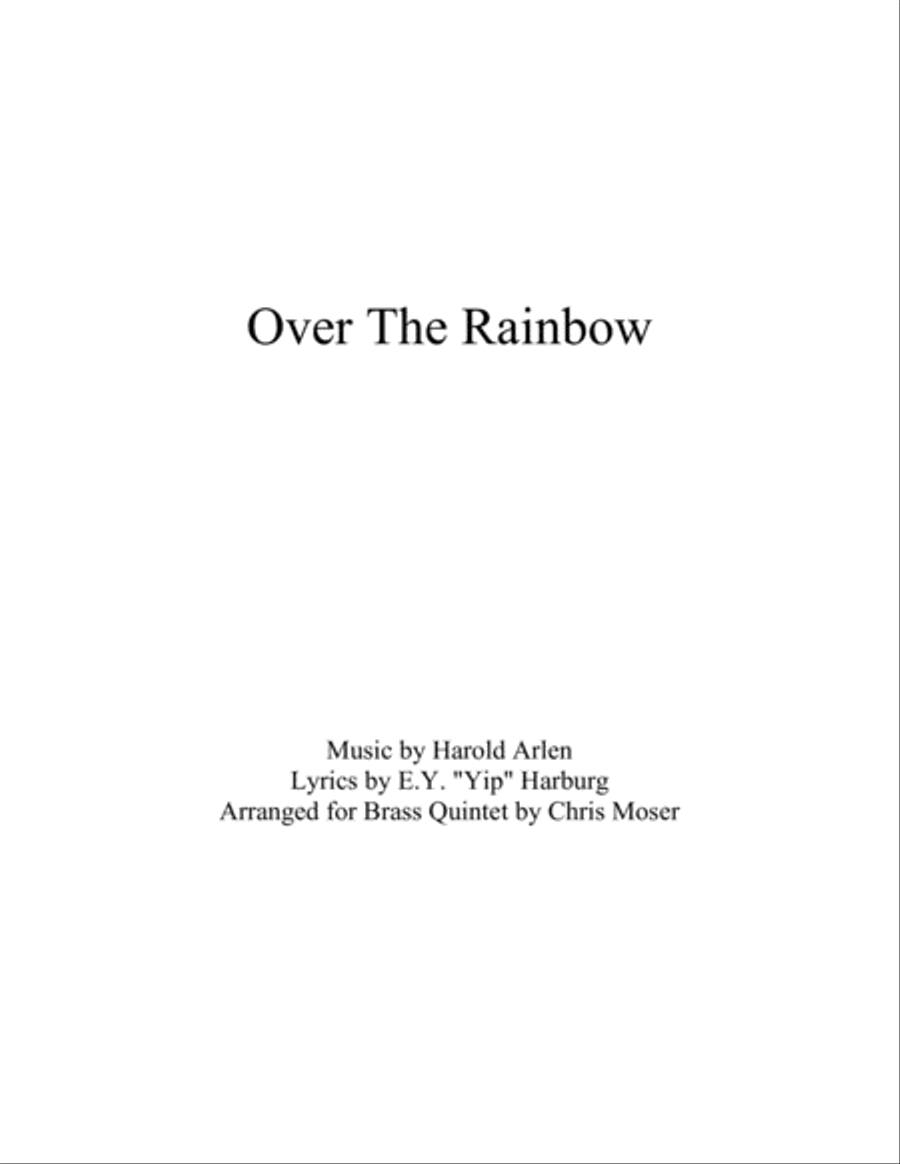 Over The Rainbow (from The Wizard Of Oz) Brass Ensemble scores gallery preview page 1