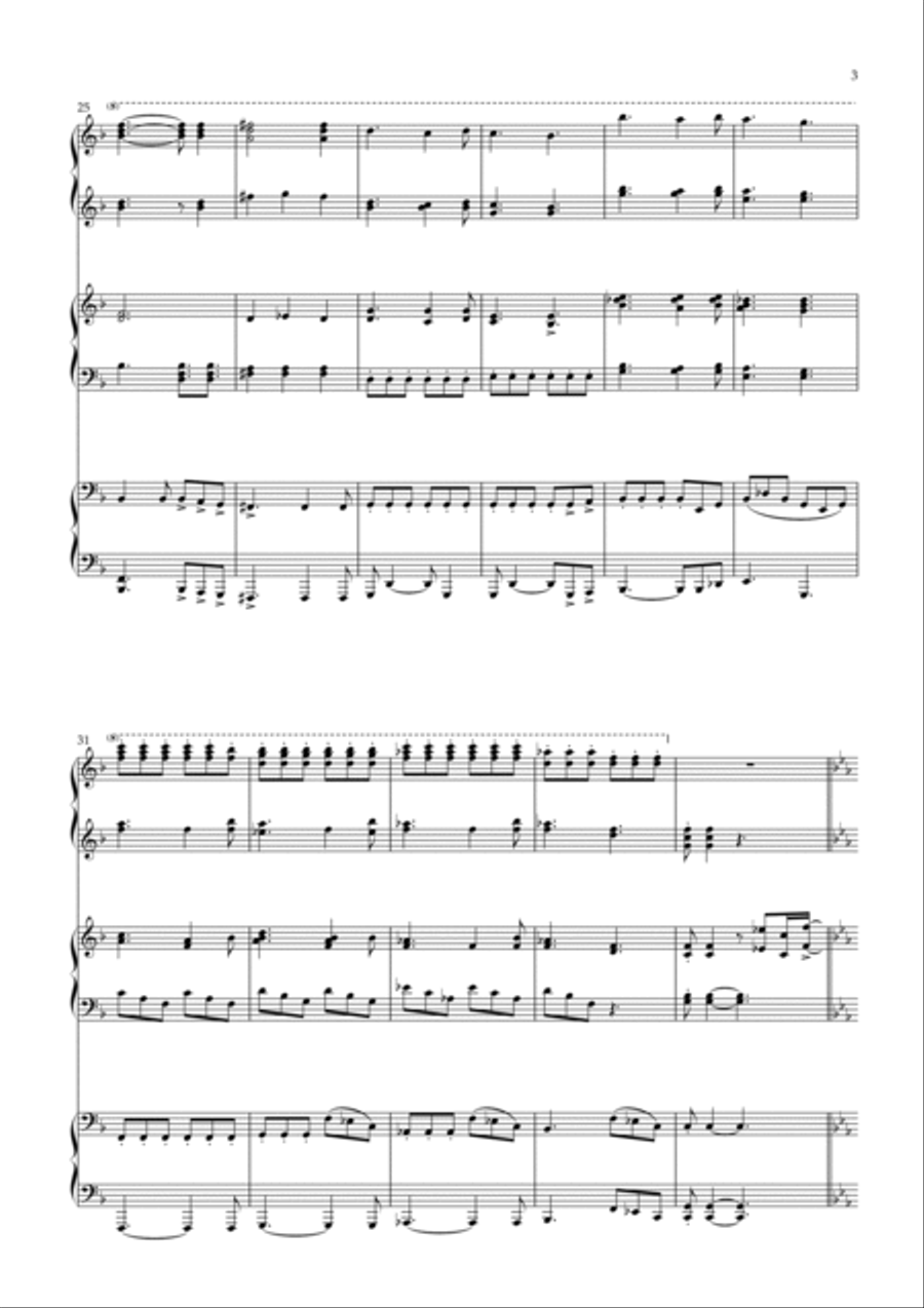 We Are The Champions Piano Duet scores gallery preview page 3