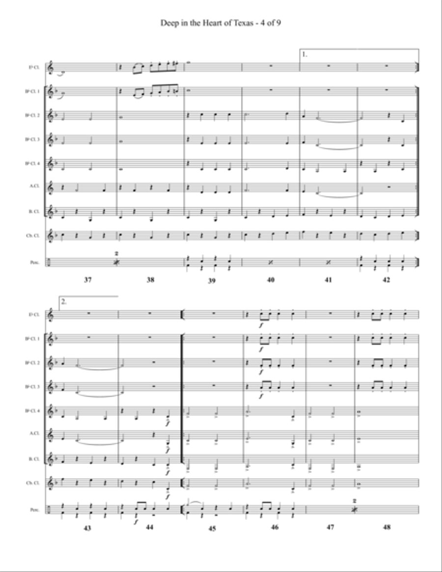 Deep In The Heart Of Texas Woodwind Ensemble scores gallery preview page 6