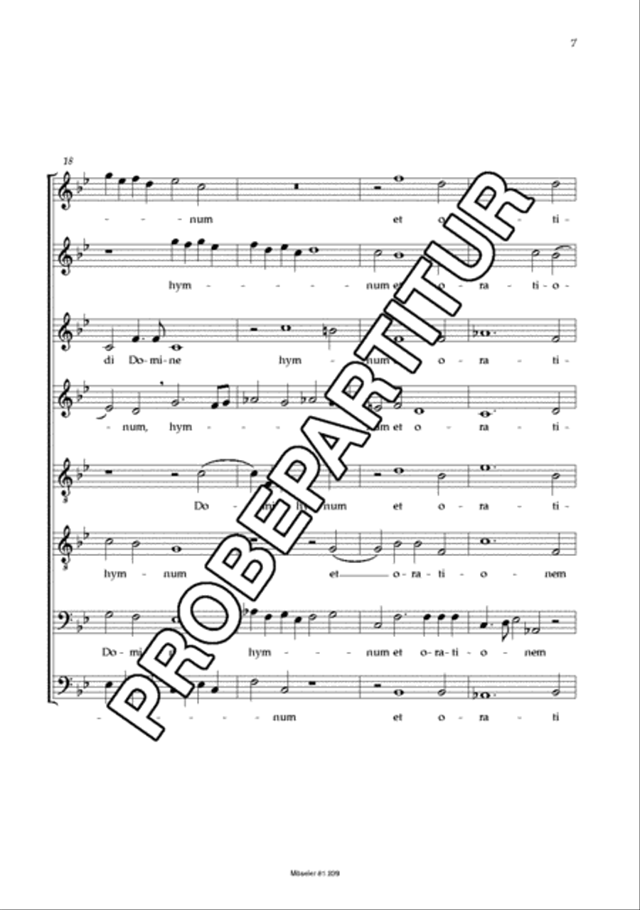 Audi, Domine, hymnum Audi, Domine, hymnum SSAATTBB scores gallery preview page 8