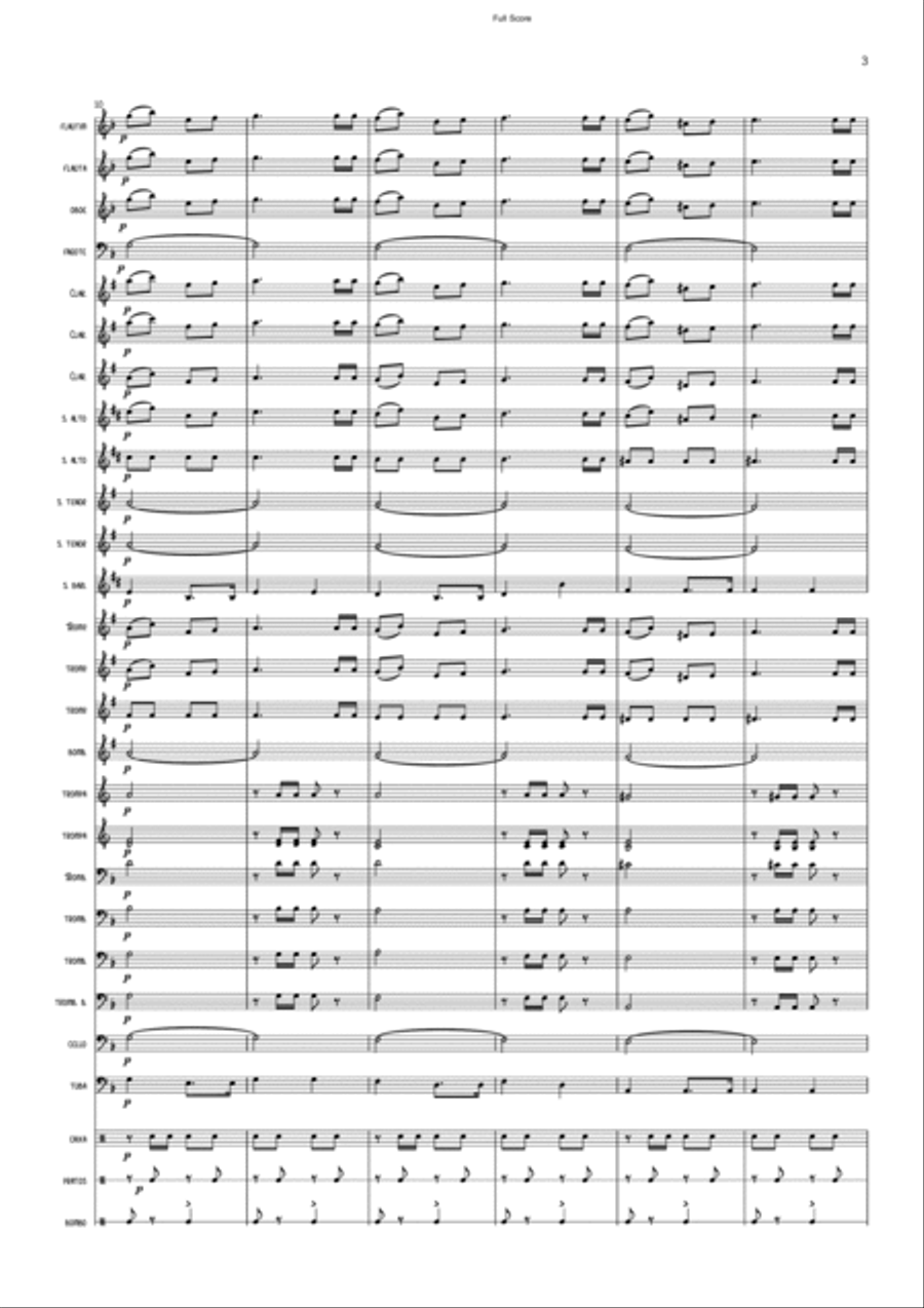 Urbano Medeiros (dobrado): arranjo para banda-sinfônica Concert Band scores gallery preview page 4