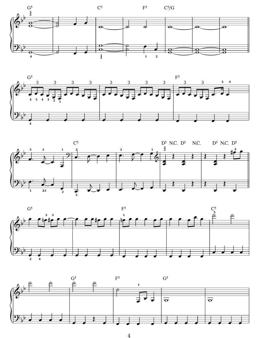 Angry Dance Easy Piano scores gallery preview page 4