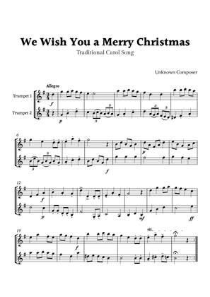 We Wish you a Merry Christmas Trumpet Duet