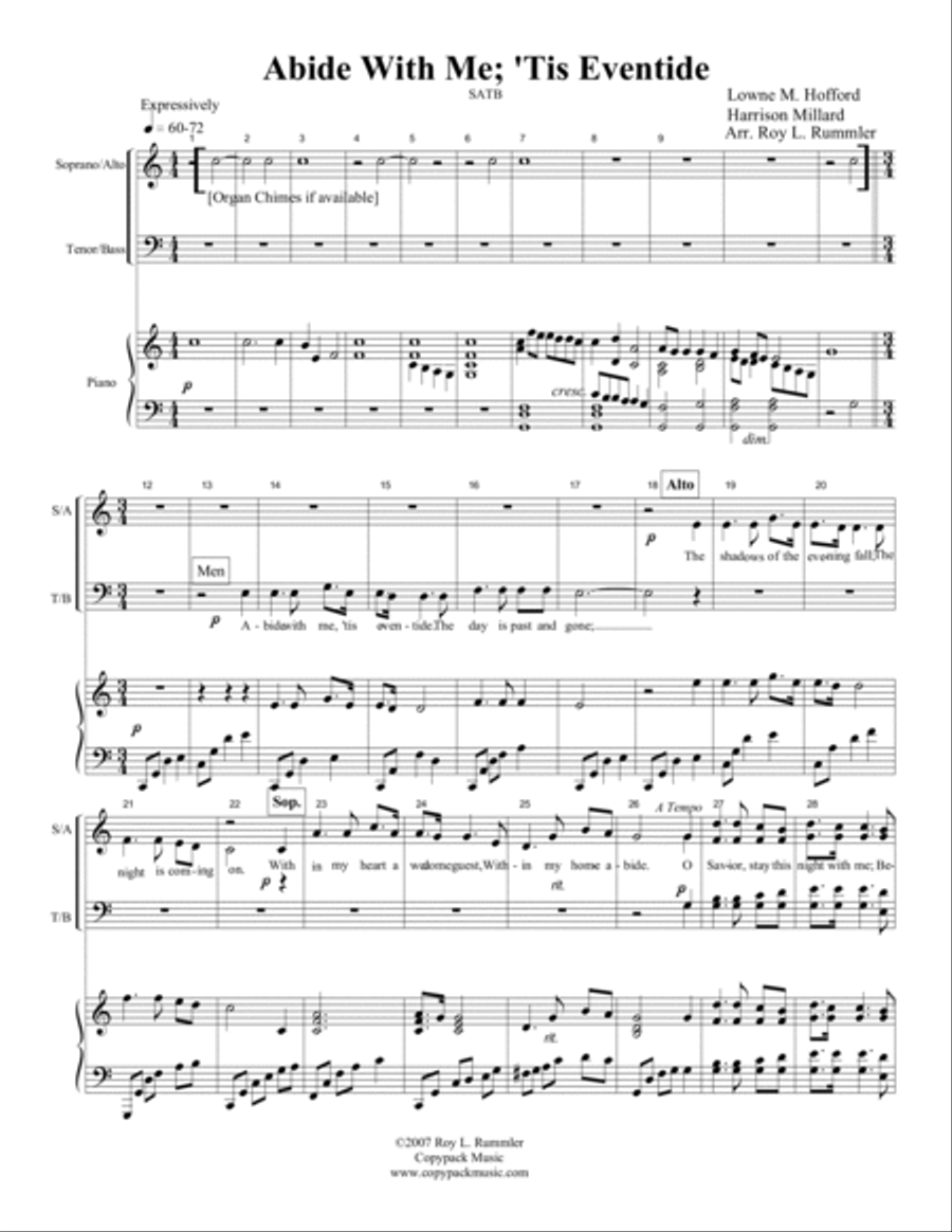 Abide With Me: 'Tis Eventide Choir scores gallery preview page 2