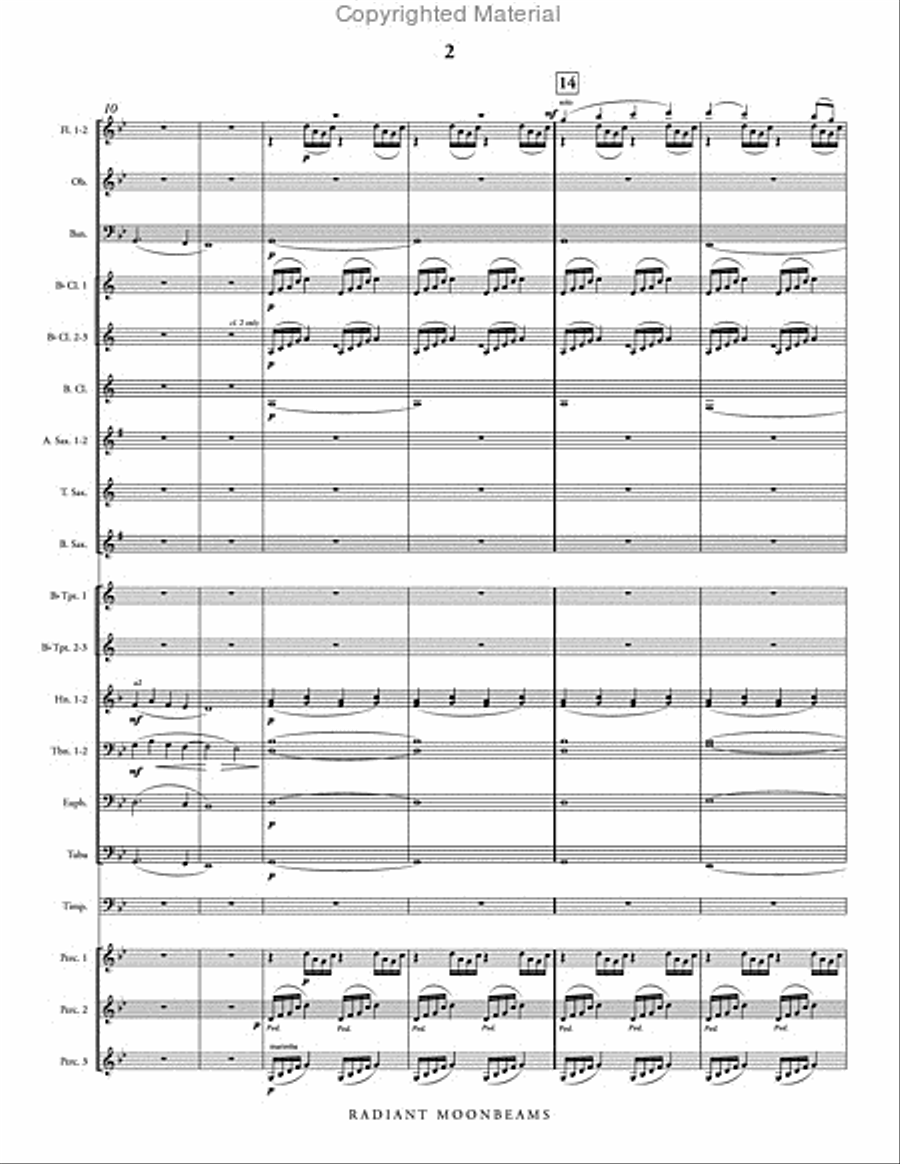 Radiant Moonbeams Concert Band scores gallery preview page 3
