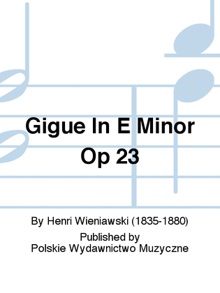 Book cover for Gigue in E minor Op. 23