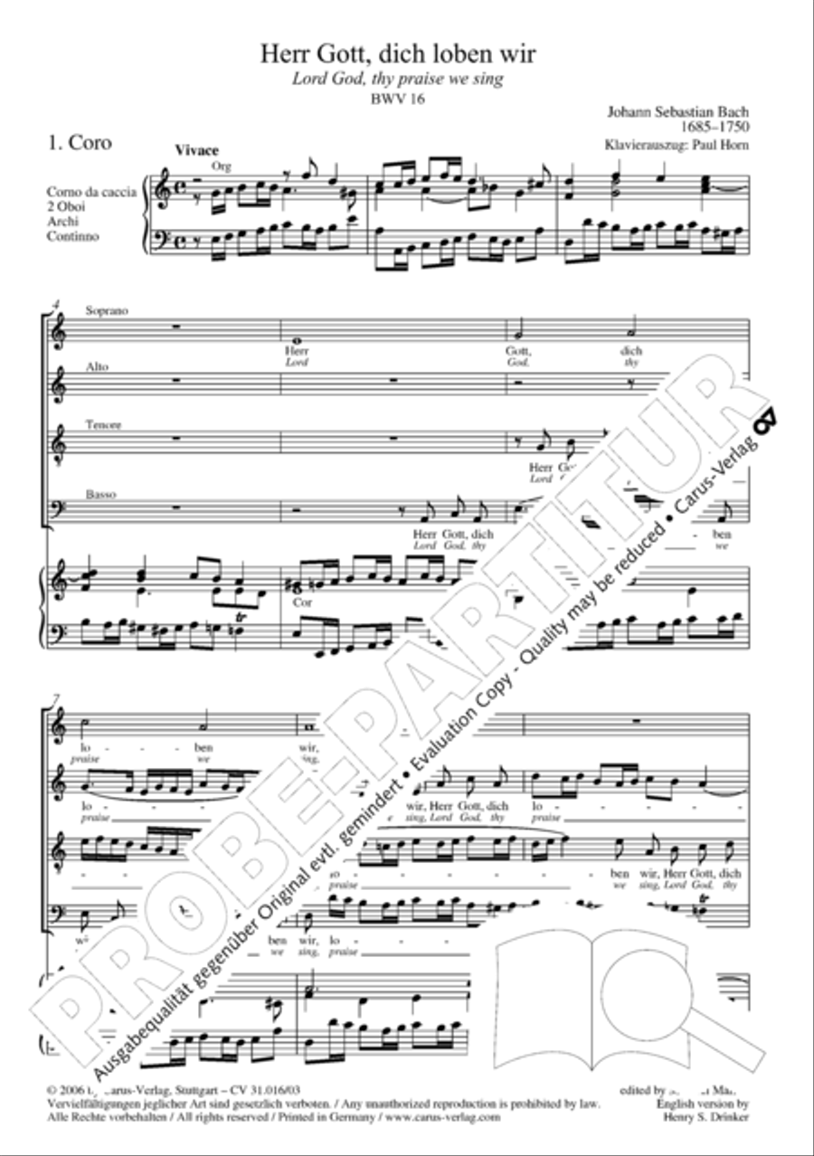 Lord God, thy praise we sing (Herr Gott, dich loben wir) ATB scores gallery preview page 4