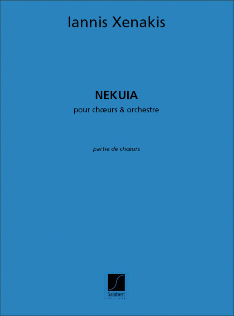 Nekuia Choeur Et Orchestre Partie Choeur