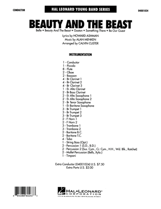 Book cover for Beauty and the Beast (Medley) - Full Score