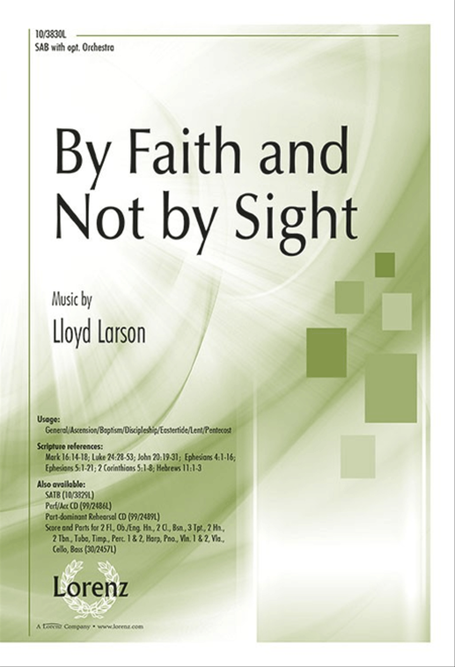 By Faith and Not by Sight 3-Part scores gallery preview page 1