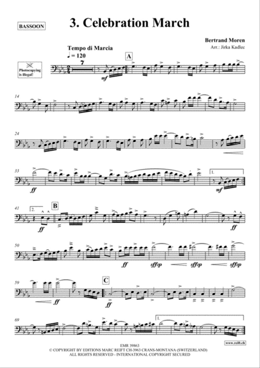 10 Greatest Famous Marches Bassoon Solo scores gallery preview page 5