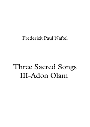 Adon Olam (No. 3 of "Three Sacred Songs")