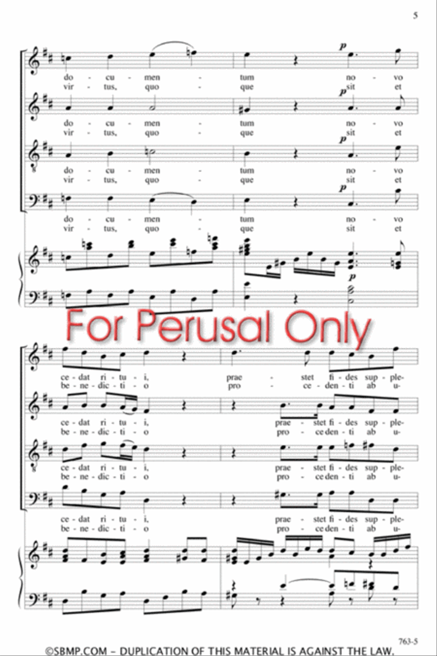 Tantum ergo - SATB Octavo 4-Part scores gallery preview page 4