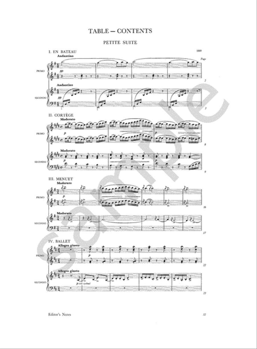 Petite Suite for Piano Duet