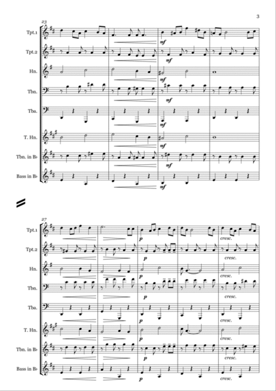 Roses of Picardy Brass Ensemble scores gallery preview page 3