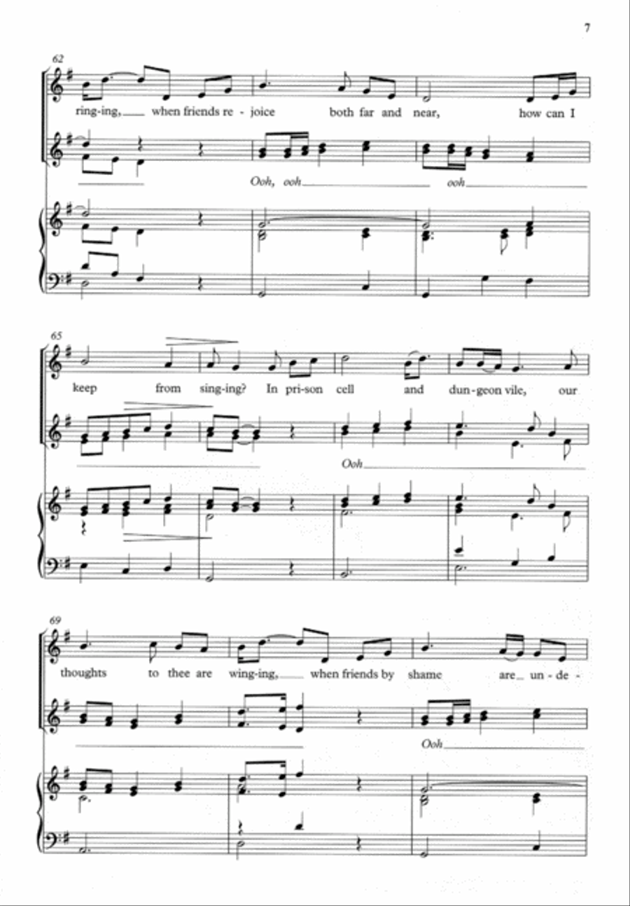 How can I keep from singing? SSA scores gallery preview page 3