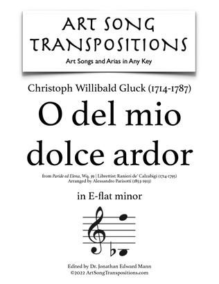 GLUCK: O del mio dolce ardor (transposed to E-flat minor)