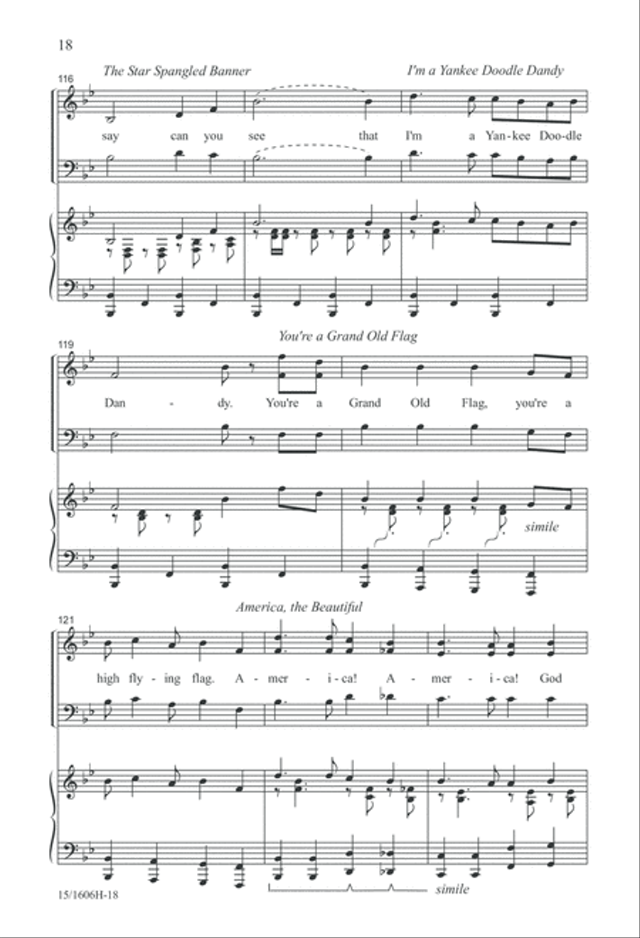 A Patriotic Salute 4-Part scores gallery preview page 18