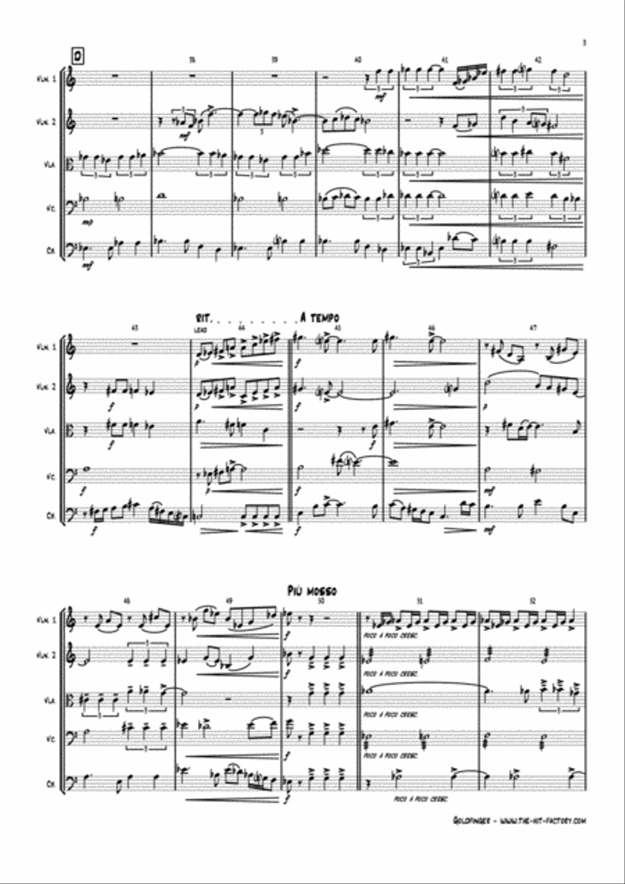 Goldfinger String Quartet scores gallery preview page 3