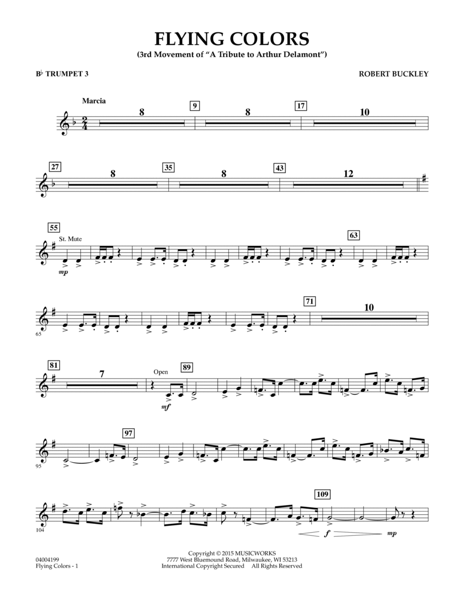 Flying Colors - Bb Trumpet 3 B-Flat Trumpet scores gallery preview page 1