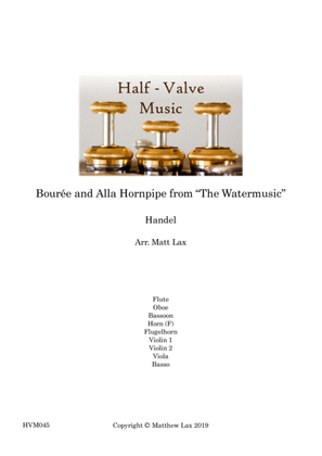 Book cover for Handel - Bourée and Alla Hornpipe from the Watermusic (Reduced Orchestra)