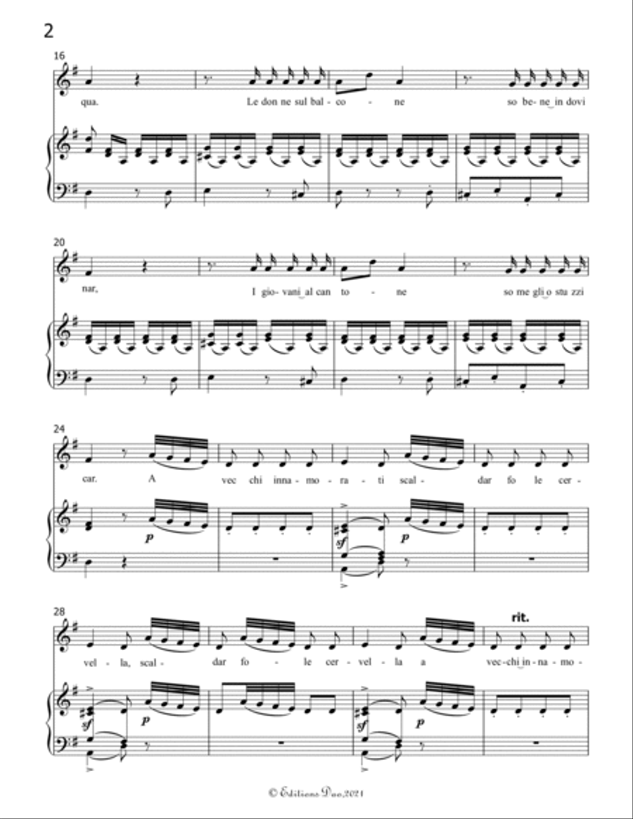 Chi Vuol la zingarella, by Paisiello, in G Major Voice scores gallery preview page 4