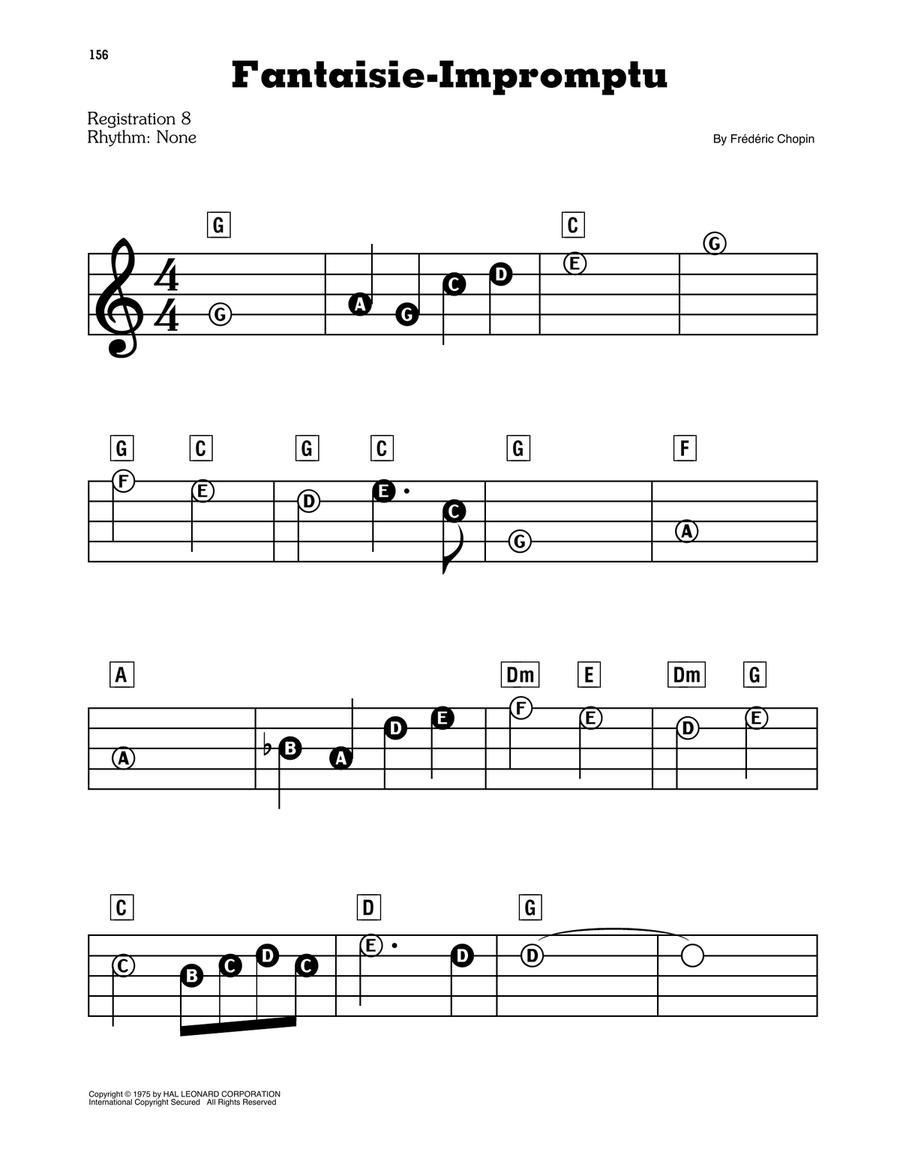 Fantaisie-Impromptu, Op. 66 (Posthumous) Electronic Keyboard scores gallery preview page 1