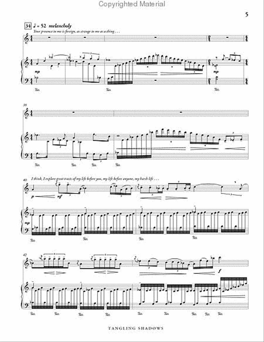 Tangling Shadows, Verion 1 Oboe scores gallery preview page 6