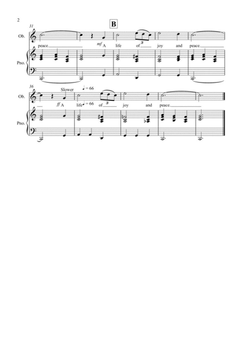 Amazing Grace for Oboe and Piano image number null