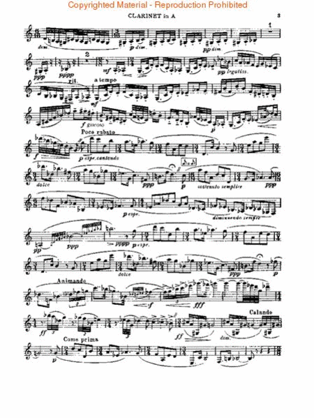 Capriccio for Solo Clarinet (1946)