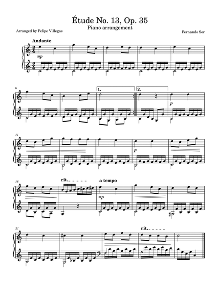 Étude No. 13, Op. 35