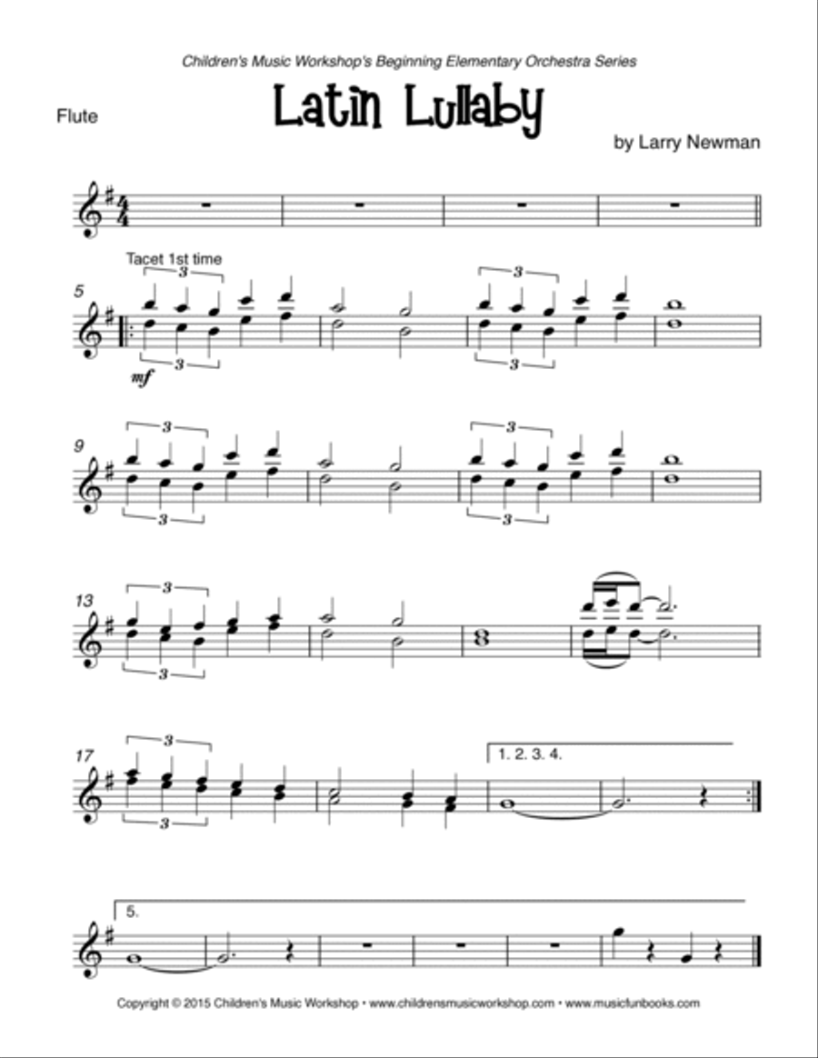 Latin Lullaby Full Orchestra scores gallery preview page 5
