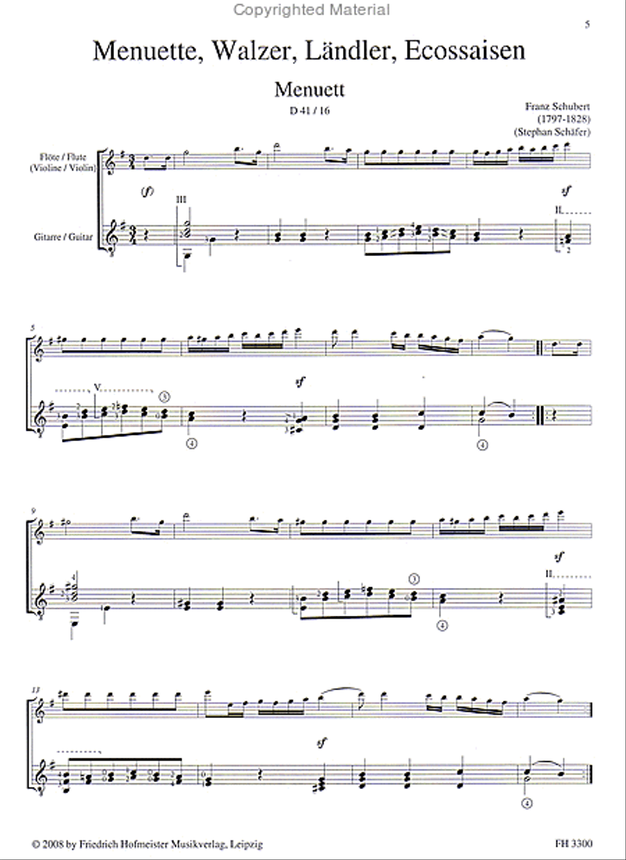 Menuette, Walzer, Ländler, Ecossaisen Flute scores gallery preview page 3