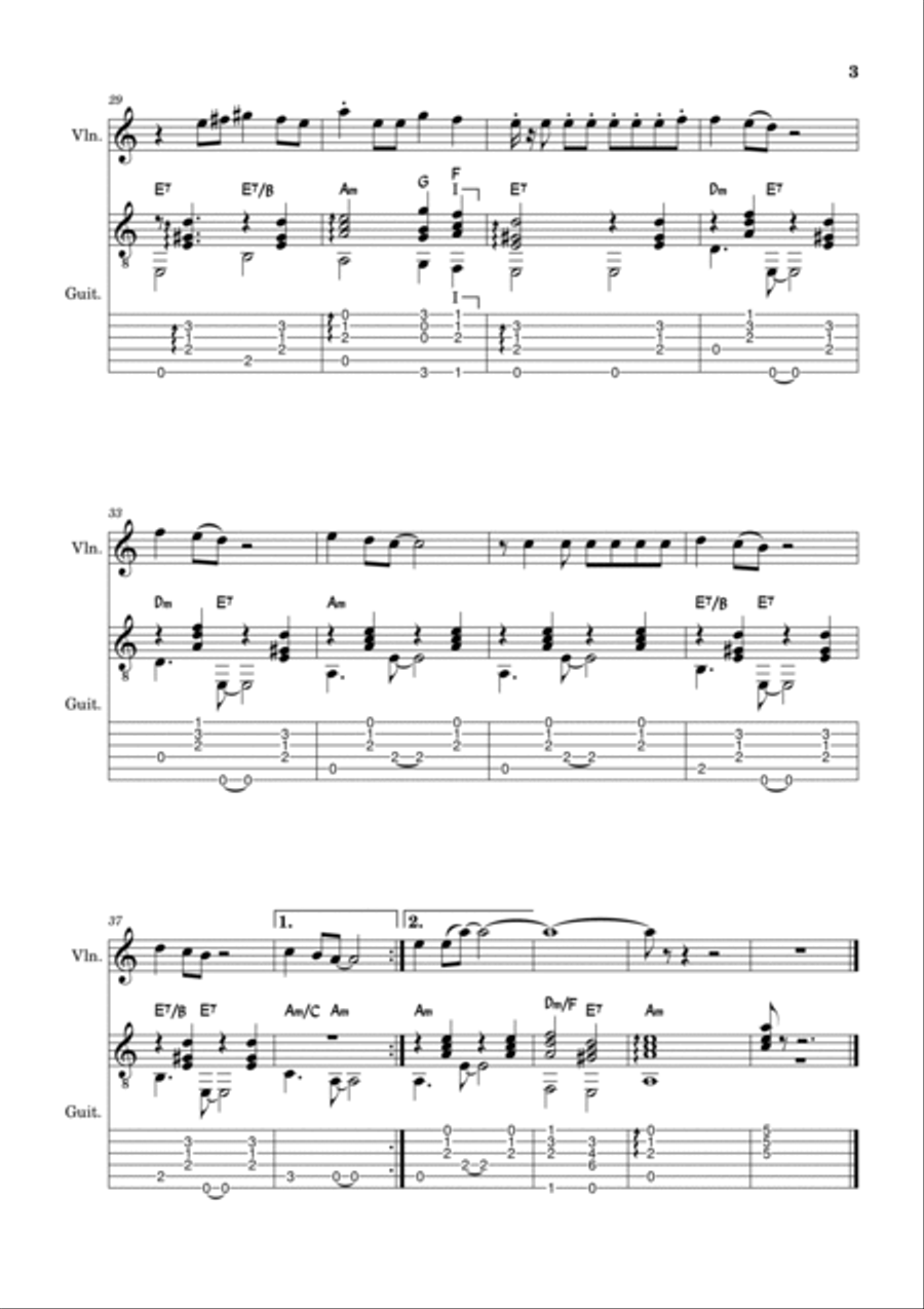 Sway (Quien Sera) Violin Solo scores gallery preview page 3