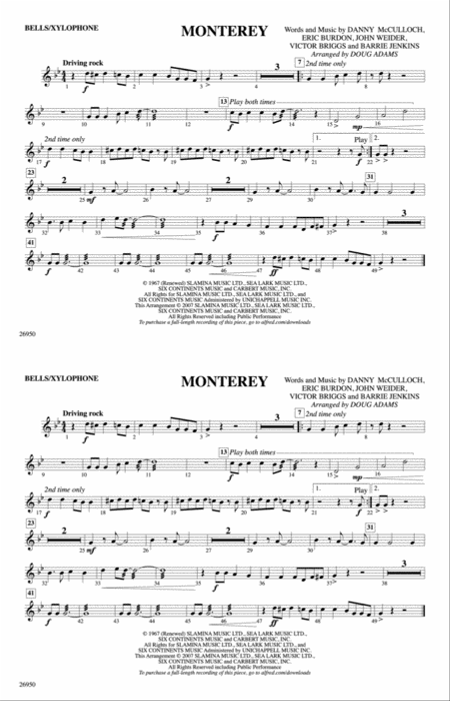 Monterey: Mallets Marching Band scores gallery preview page 1
