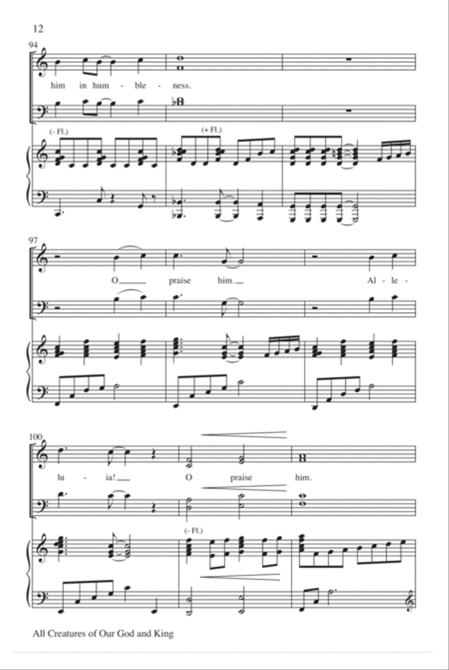 All Creatures of Our God and King 4-Part scores gallery preview page 12