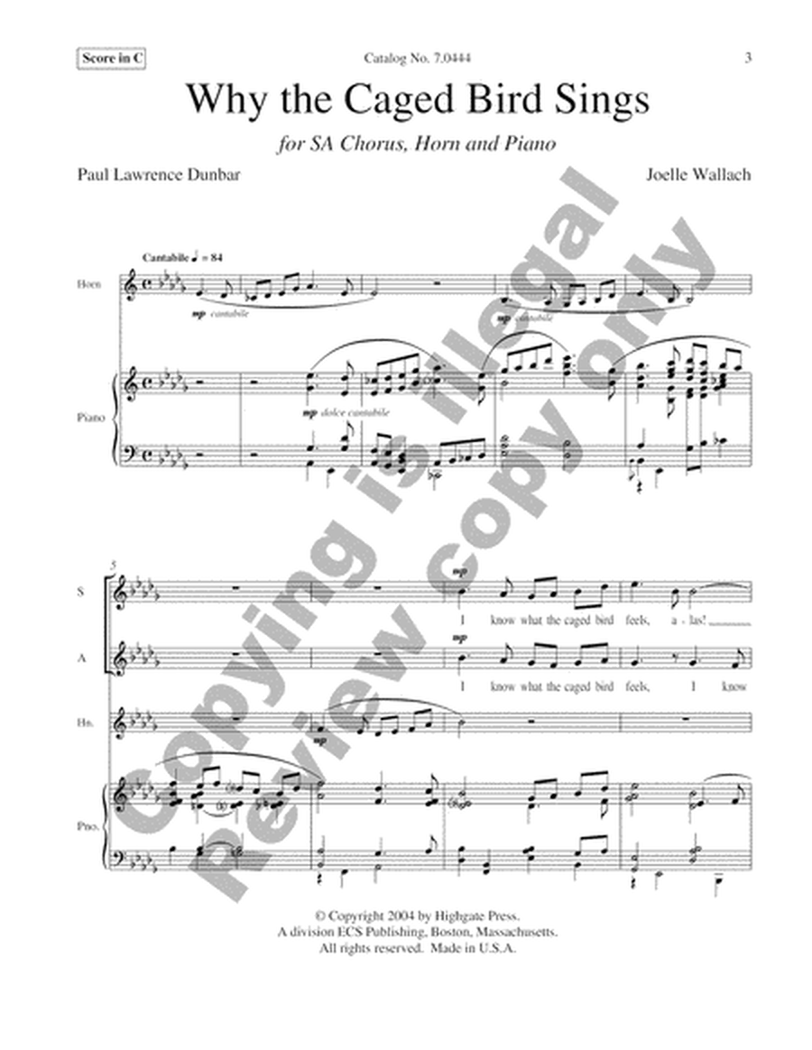 Why the Caged Bird Sings (B-flat minor Full/Choral Score) image number null