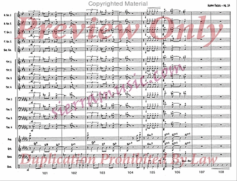 Happy Faces Jazz Ensemble scores gallery preview page 15