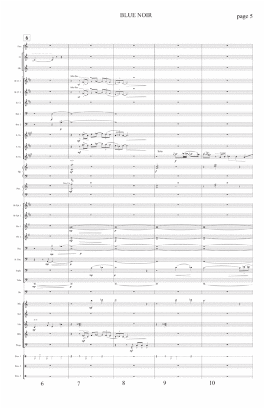 BLUE NOIR Large Score Concert Band scores gallery preview page 5