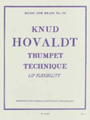 Book cover for Trumpet Technique: Lip Flexibility (trumpet Solo)