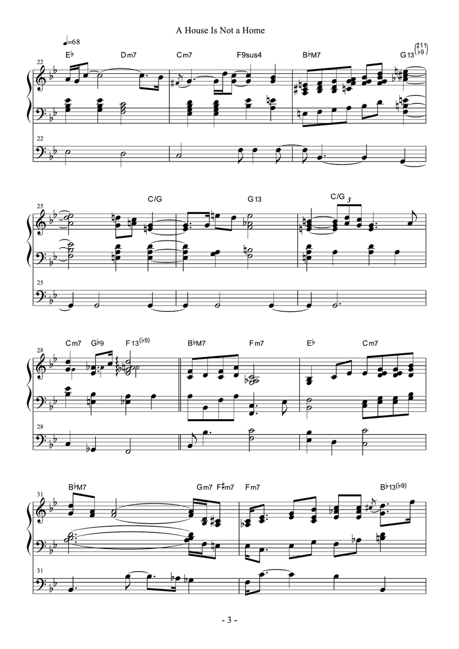 A House Is Not A Home String Duet scores gallery preview page 3