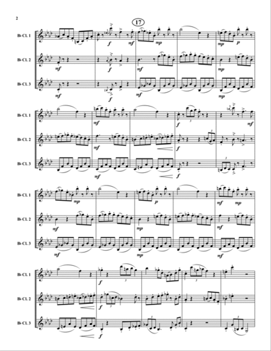 Autumn Whimsey Clarinet Trio scores gallery preview page 2